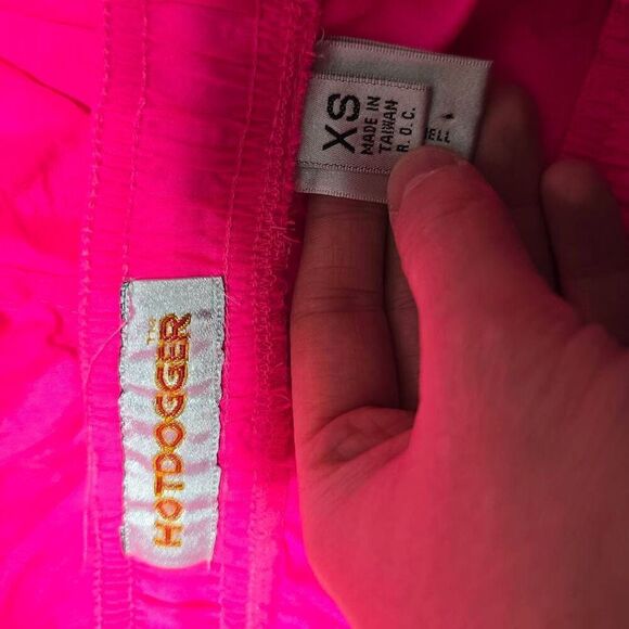 Hotdogger Vintage 80s Neon Pink Windbreaker Pants - Picture 3 of 4